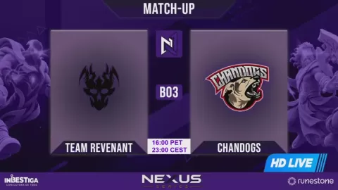 Poster siaran Team Revenant VS Chandogs