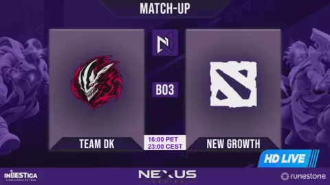 Poster siaran Teamdk VS New Growth