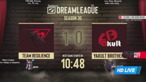 Poster siaran Team Resilience VS Yakutou Brothers