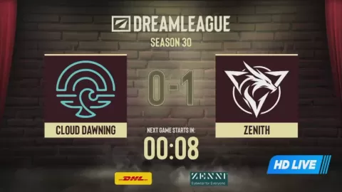 Poster siaran Cloud Dawning VS Zenith