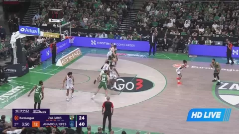 Poster siaran Zalgiris Kaunas VS Anadolu Efes Istanbul