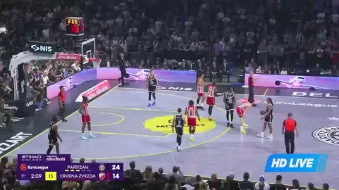 Poster siaran Partizan Mozzart Bet Beograd VS Crvena Zvezda Belgrade