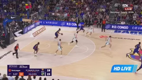Poster siaran Barcelona VS Zalgiris Kaunas