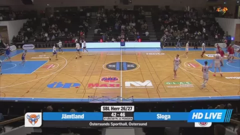Poster siaran Jamtland Basket VS Sloga Uppsala