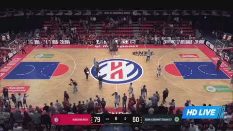 Poster siaran Eiffeltowers Den Bosch VS Feyenoord Basketbal Rotterdam