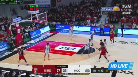 Poster siaran Anyang JungKwanJang Red Boosters VS Busan KCC Egis