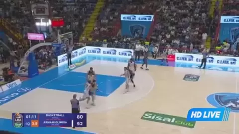 Poster siaran Napoli Basket VS Olimpia Milano