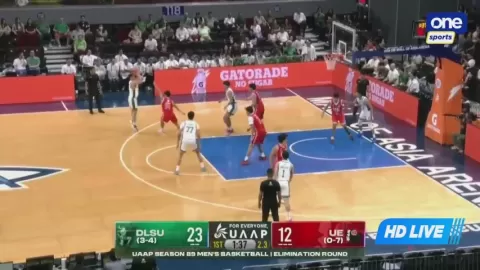 Poster siaran DLSU Green Archers VS UE Red Warriors