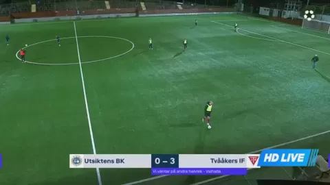 Poster siaran Utsiktens BK VS Tvaakers IF