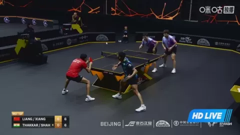 Poster siaran Liang J / Xiang P VS Shah M / Thakkar M
