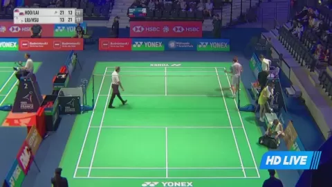 Poster siaran Hoo P R / Lai P J VS Liu K H / Hsu Y